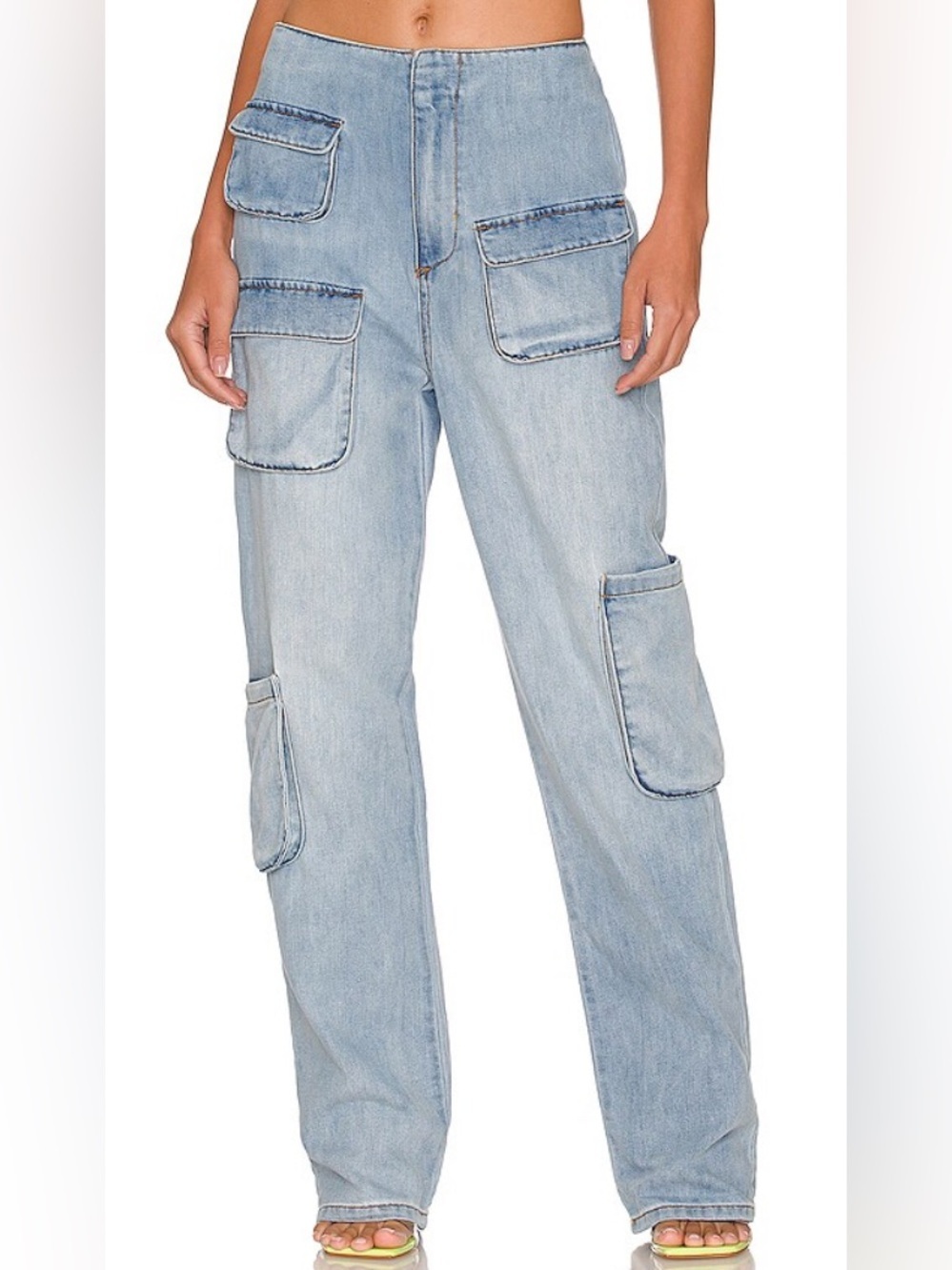 AFRM Sigmund Jean in Light Wash High-Rise Size 25